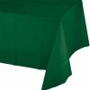 Solid Color Tableware * | Creative Converting Hunter Green Tablecover Plastic 54 X 108 Solid Color Tableware