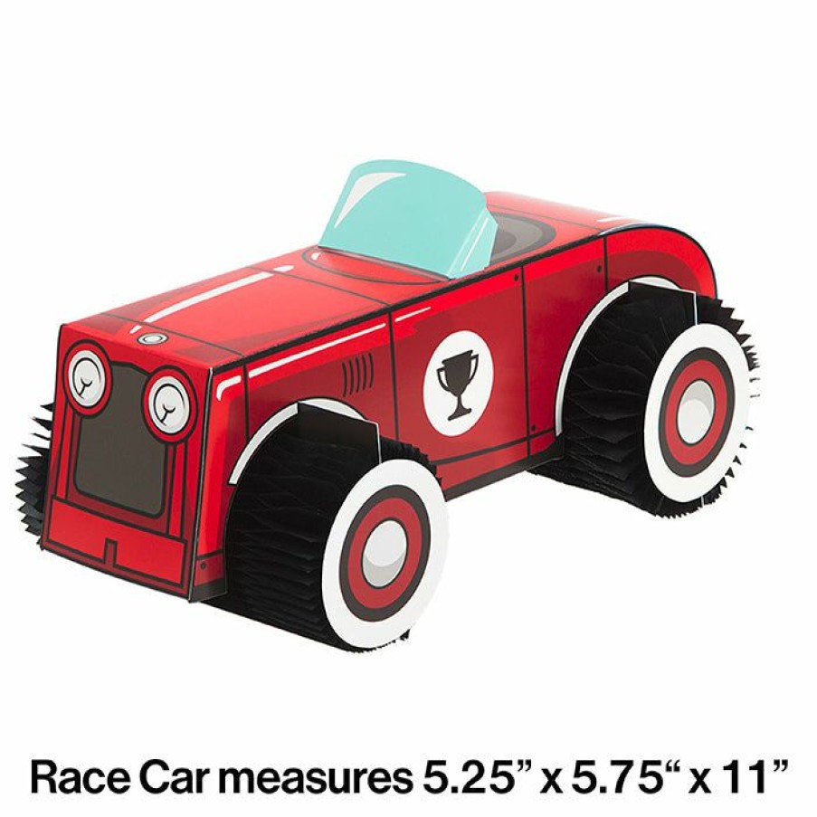 Birthdays * | Creative Converting Vintage Race Car Centerpiece Kids Birthday Party Themes