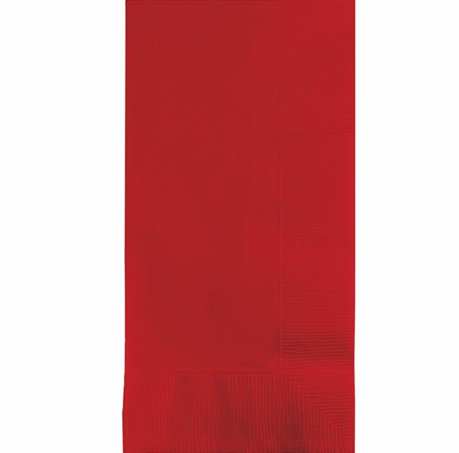 Solid Color Tableware * | Creative Converting Classic Red Dinner Napkins 2Ply 1/8Fld, 100 Ct Solid Color Tableware