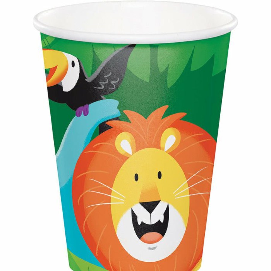 Birthdays * | Creative Converting Jungle Safari Hot/Cold Paper Cups 9 Oz., 8 Ct Kids Birthday Party Themes