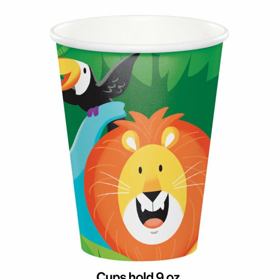 Birthdays * | Creative Converting Jungle Safari Hot/Cold Paper Cups 9 Oz., 8 Ct Kids Birthday Party Themes