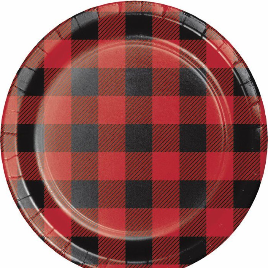 Themed Tableware * | Creative Converting Themed Tableware Buffalo Plaid Dessert Plates, 8 Ct