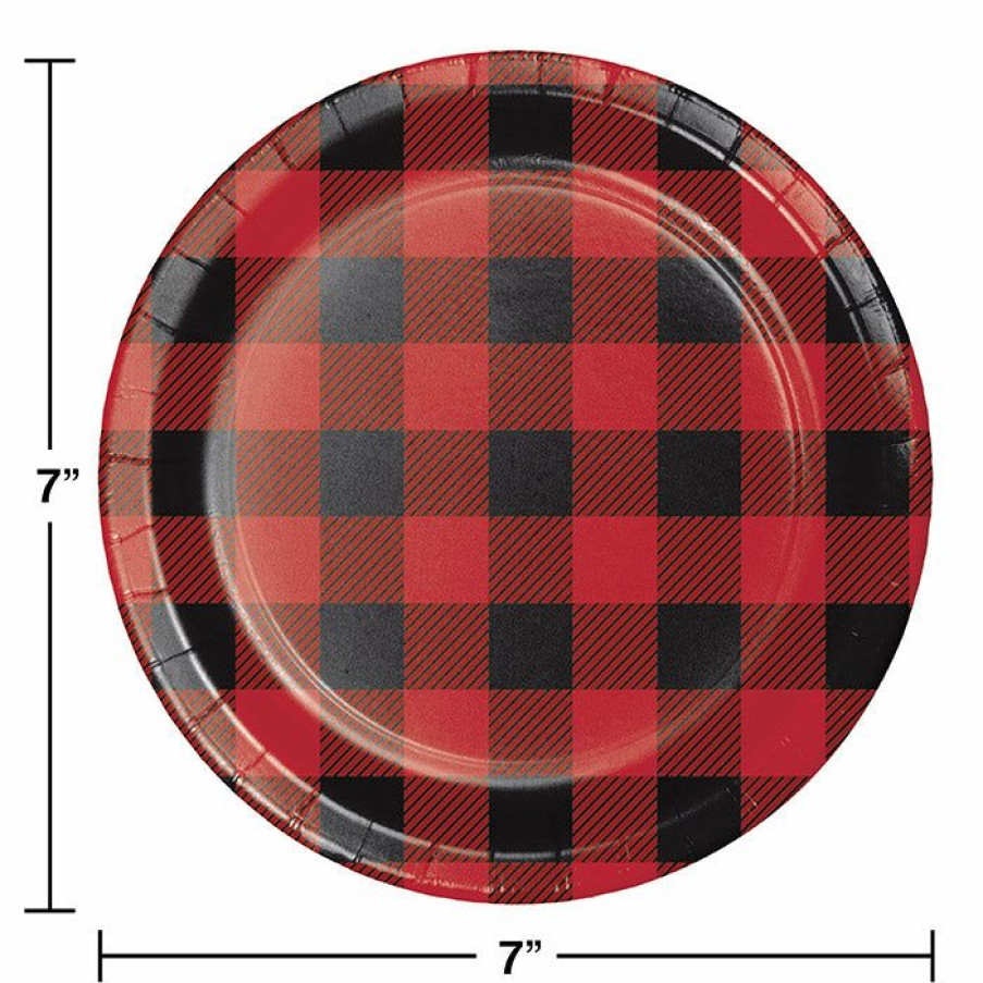 Themed Tableware * | Creative Converting Themed Tableware Buffalo Plaid Dessert Plates, 8 Ct