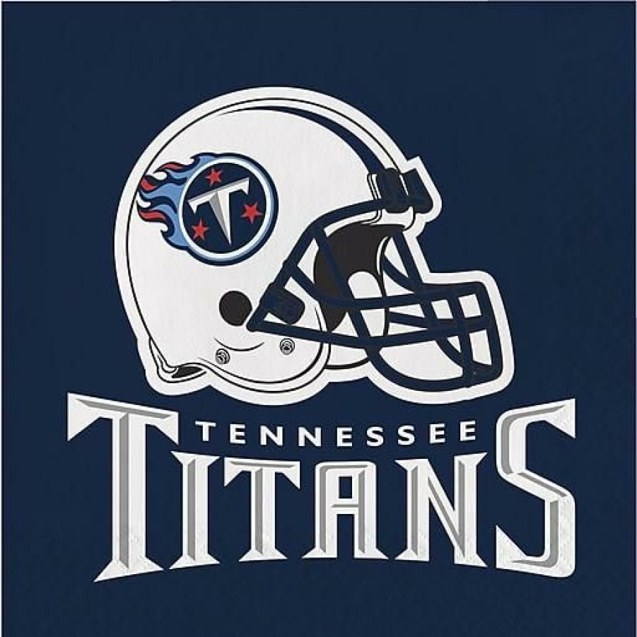 Sports * | Creative Converting Tennessee Titans Napkins, 16 Ct Nfl And Football Party Supplies