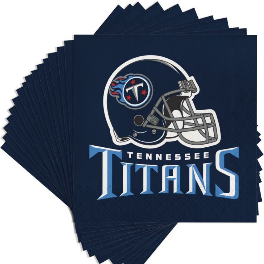 Sports * | Creative Converting Tennessee Titans Napkins, 16 Ct Nfl And Football Party Supplies