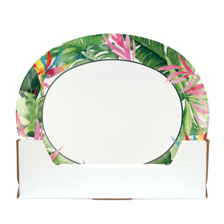 Themed Tableware * | Creative Converting Floral Paradise Oval Platter (8/Pkg) Themed Tableware