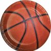 Sports * | Creative Converting Basketball Dessert Plates, 8 Ct Basketball Party Decorations