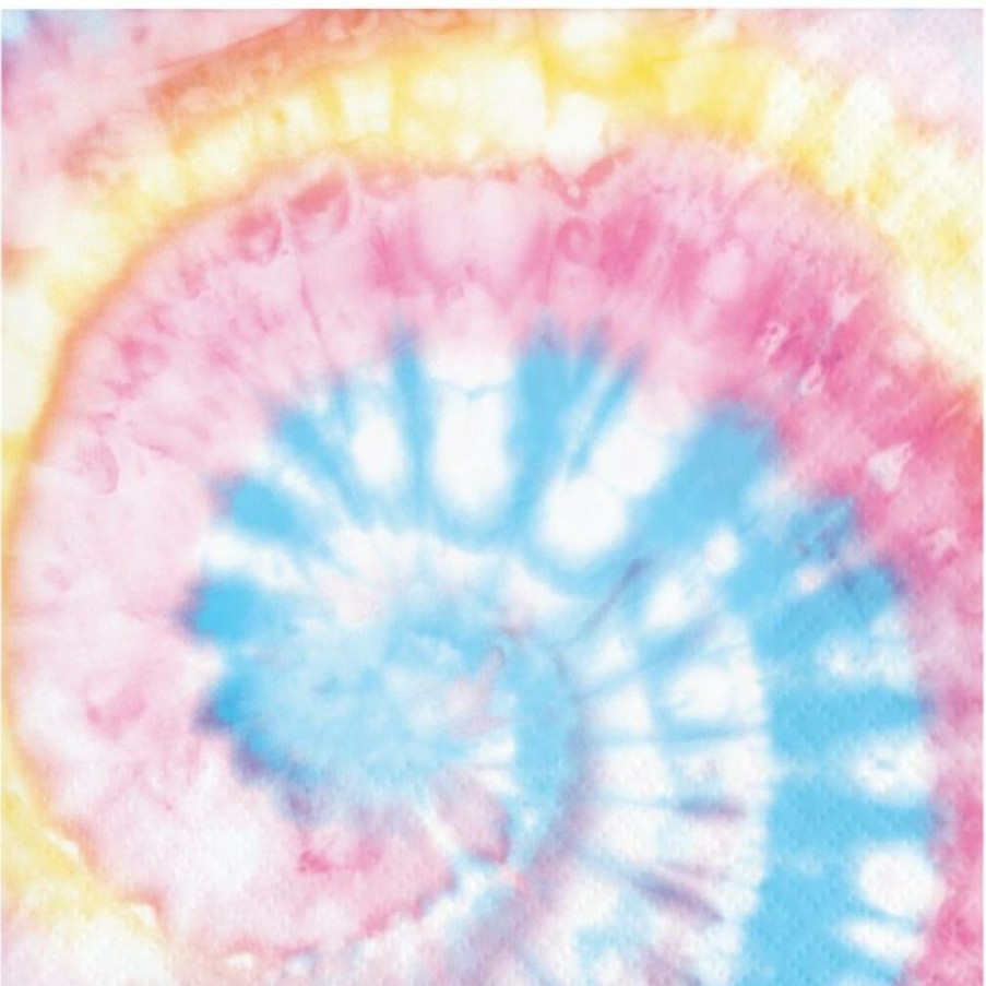 Birthdays * | Creative Converting Tie Dye Party Beverage Napkin (16/Pkg) Kids Birthday Party Themes