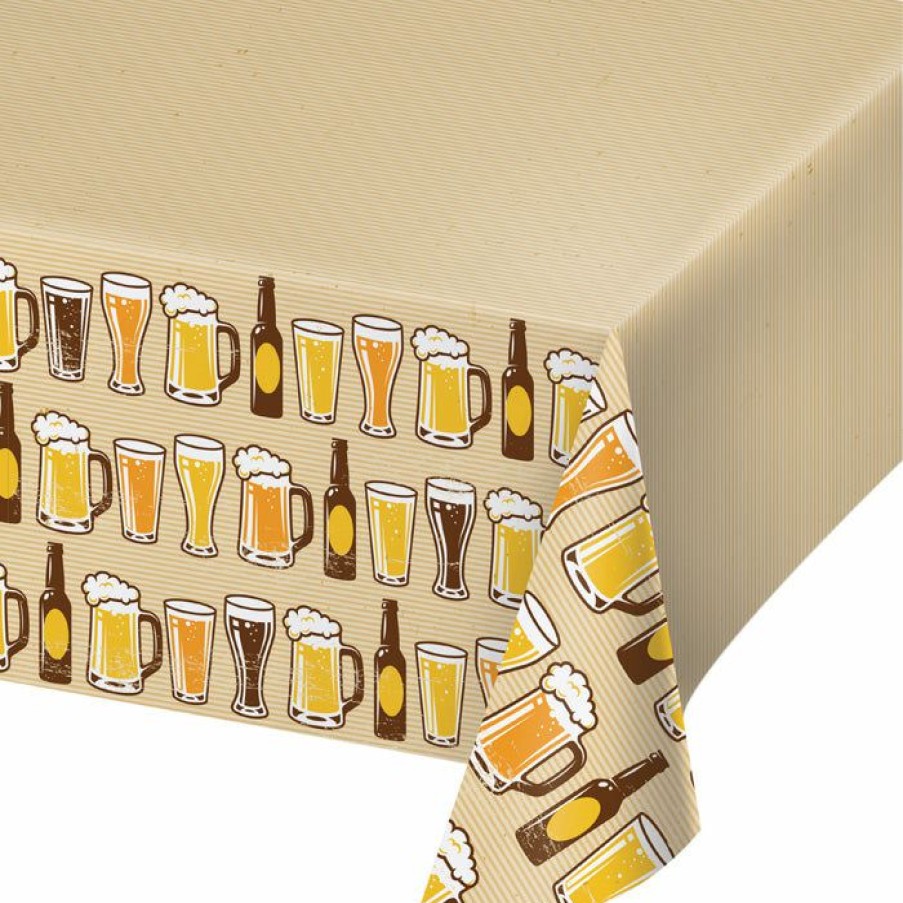 Birthdays * | Creative Converting Cheers & Beers Plastic Tablecover All Over Print, 54 X 102