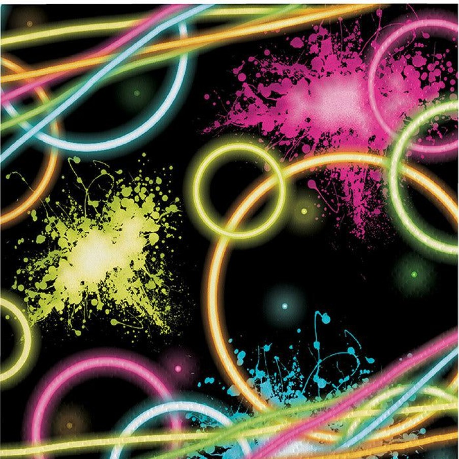 Birthdays * | Creative Converting Kids Birthday Party Themes Glow Party Napkins, 16 Ct