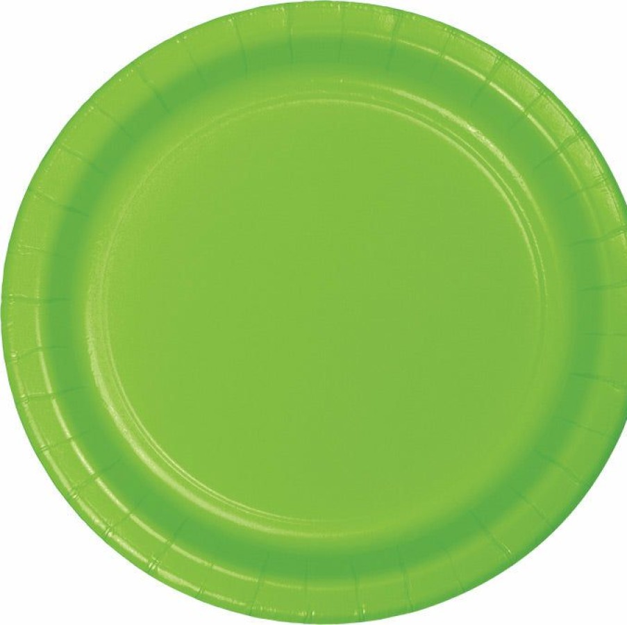 Solid Color Tableware * | Creative Converting Fresh Lime Green Paper Plates, 24 Ct