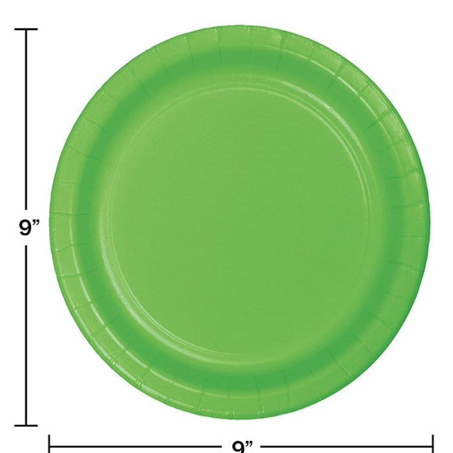 Solid Color Tableware * | Creative Converting Fresh Lime Green Paper Plates, 24 Ct