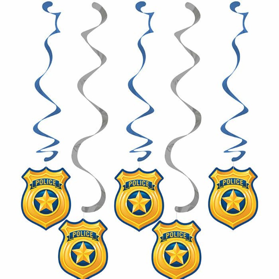 Birthdays * | Creative Converting Kids Birthday Party Themes Police Party Dizzy Danglers, 5 Ct