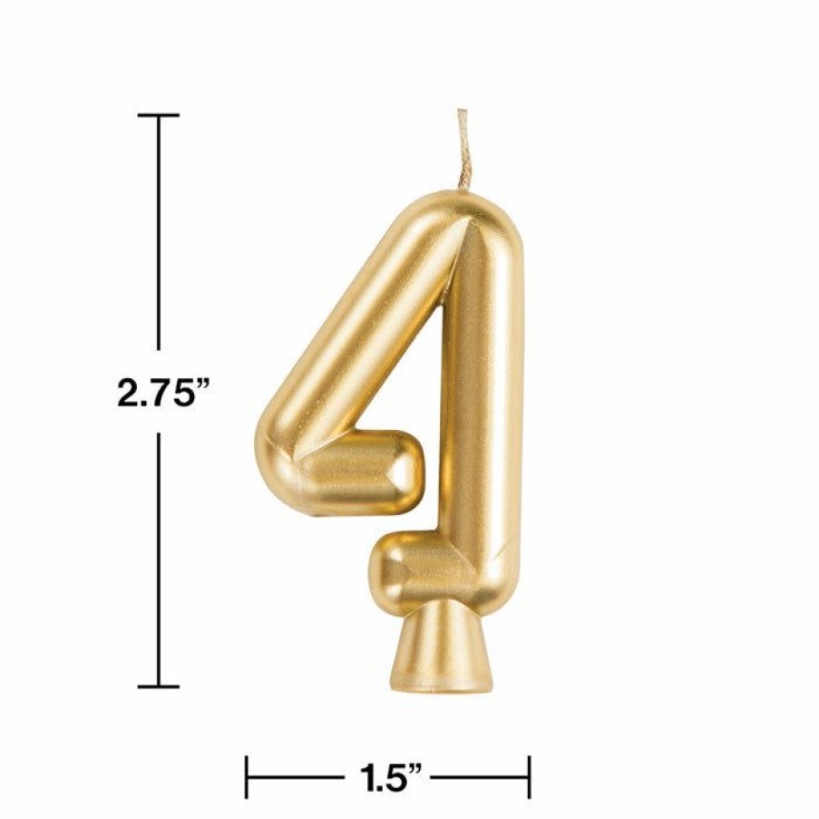 Birthdays * | Creative Converting Gold 4 Candle