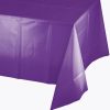 Solid Color Tableware * | Creative Converting Solid Color Tableware Amethyst Tablecover Plastic 54 X 108