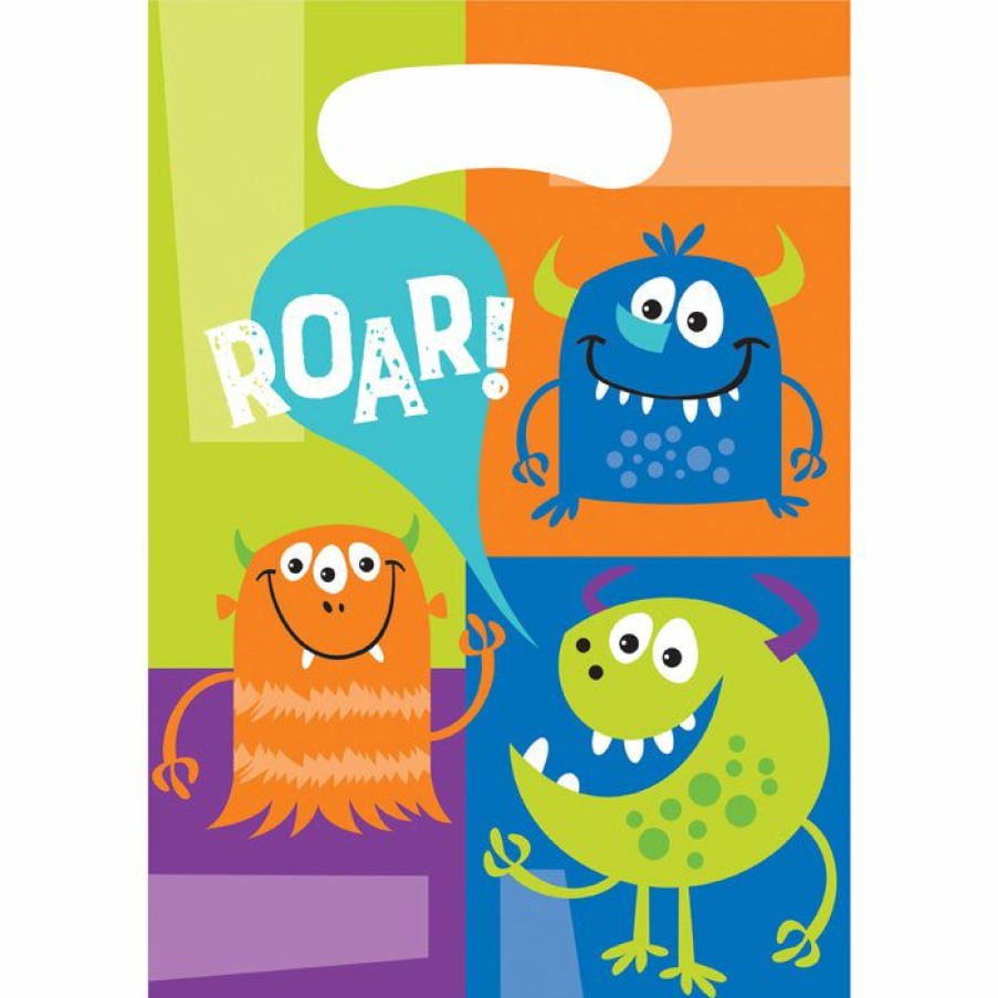 Birthdays * | Creative Converting Kids Birthday Party Themes Fun Monsters Loot Bag (Case Pack Of 96)