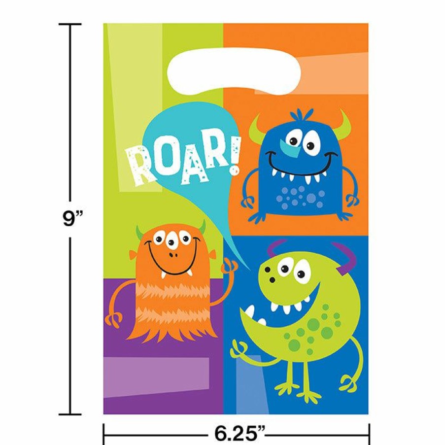 Birthdays * | Creative Converting Kids Birthday Party Themes Fun Monsters Loot Bag (Case Pack Of 96)