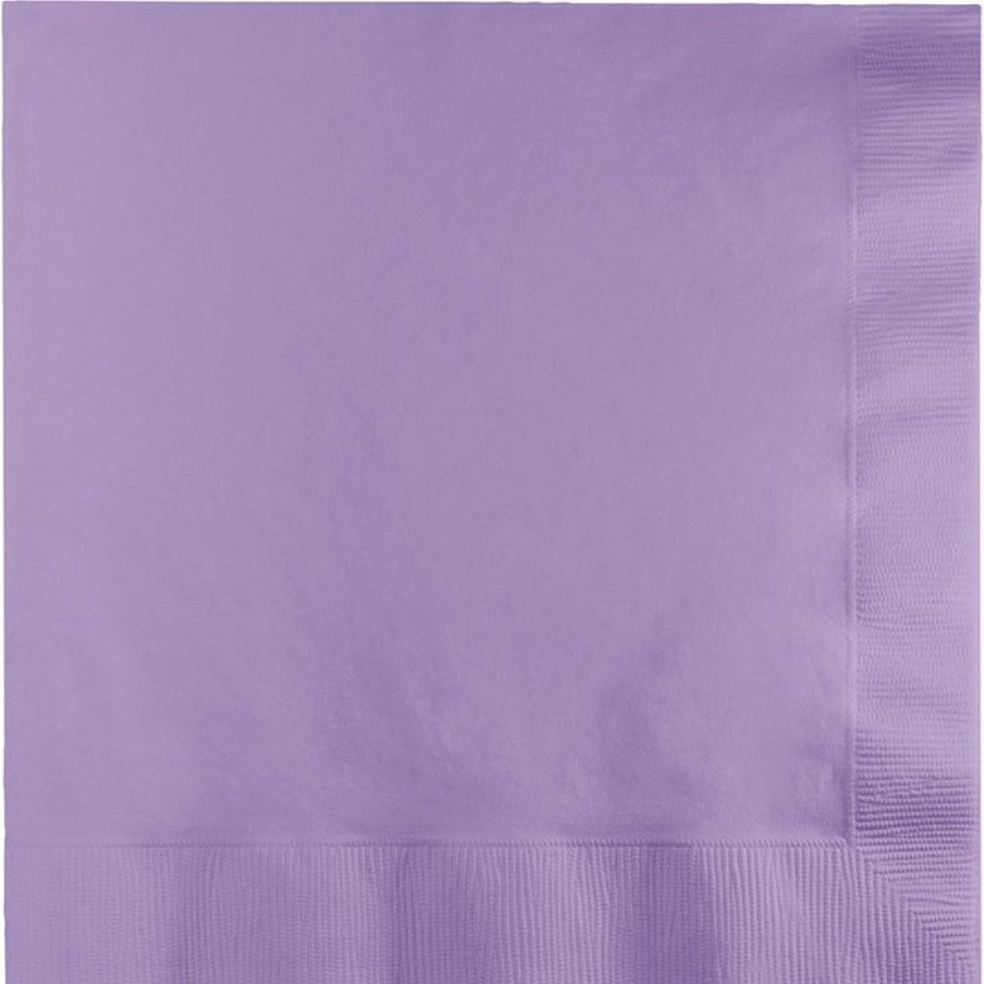 Solid Color Tableware * | Creative Converting Luscious Lavender Dinner Napkins 3Ply 1/4Fld, 25 Ct Solid Color Tableware