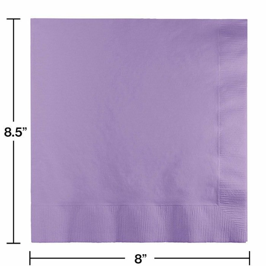 Solid Color Tableware * | Creative Converting Luscious Lavender Dinner Napkins 3Ply 1/4Fld, 25 Ct Solid Color Tableware