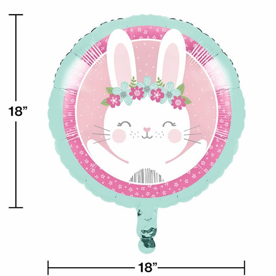 Birthdays * | Creative Converting Birthday Bunny Metallic Balloon 18