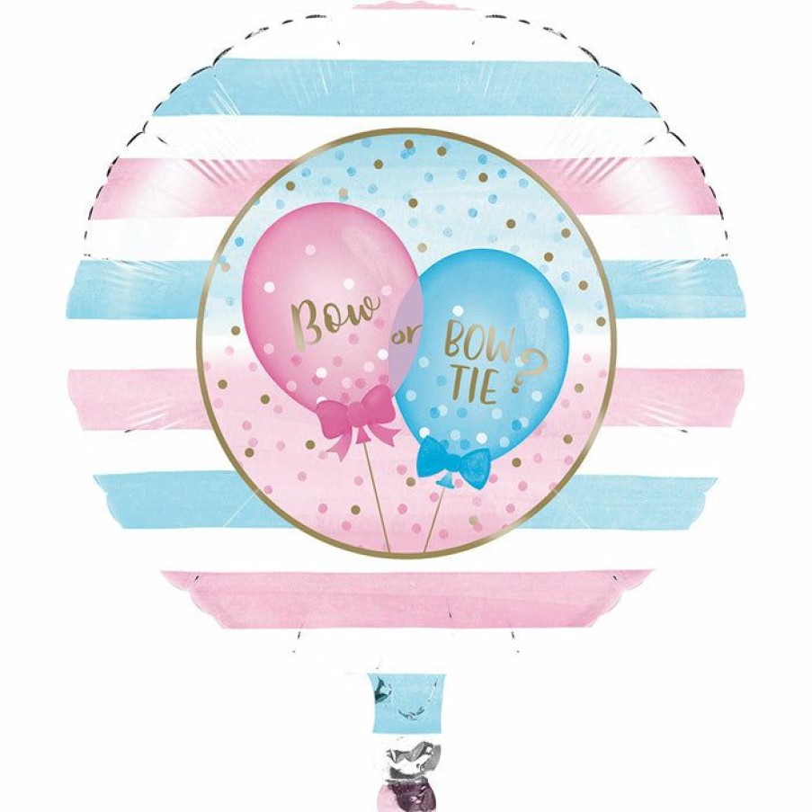 Baby Showers * | Creative Converting Gender Reveal Balloons Metallic Balloon 18 Baby Showers