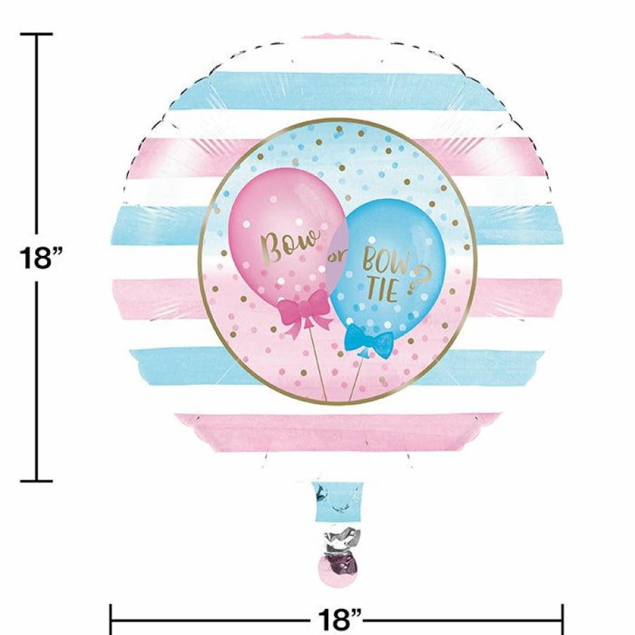 Baby Showers * | Creative Converting Gender Reveal Balloons Metallic Balloon 18 Baby Showers