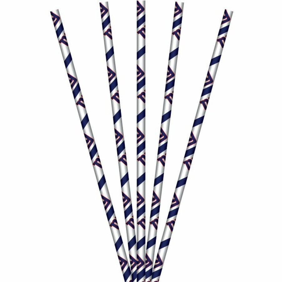 Sports * | Creative Converting New York Giants Paper Straws, 24 Ct