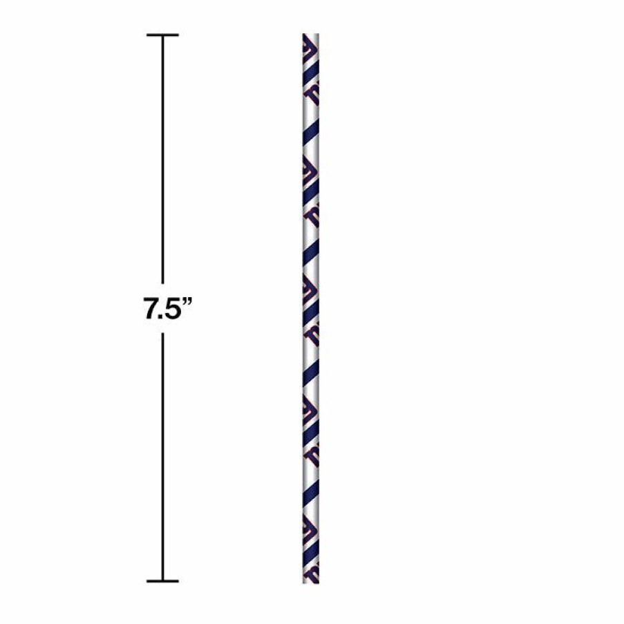 Sports * | Creative Converting New York Giants Paper Straws, 24 Ct