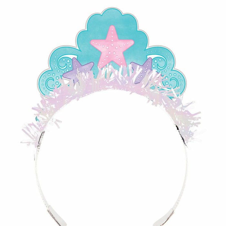 Birthdays * | Creative Converting Iridescent Mermaid Party Tiaras, 8 Ct Kids Birthday Party Themes