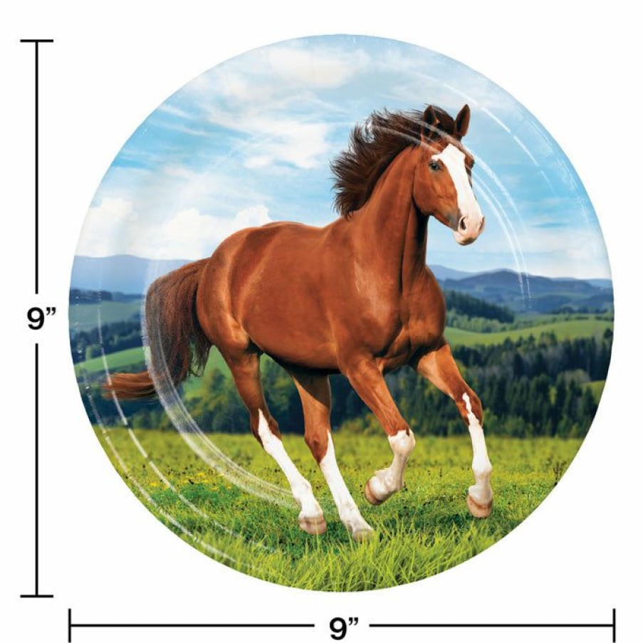 Birthdays * | Creative Converting Horse And Pony Paper Plates, 8 Ct