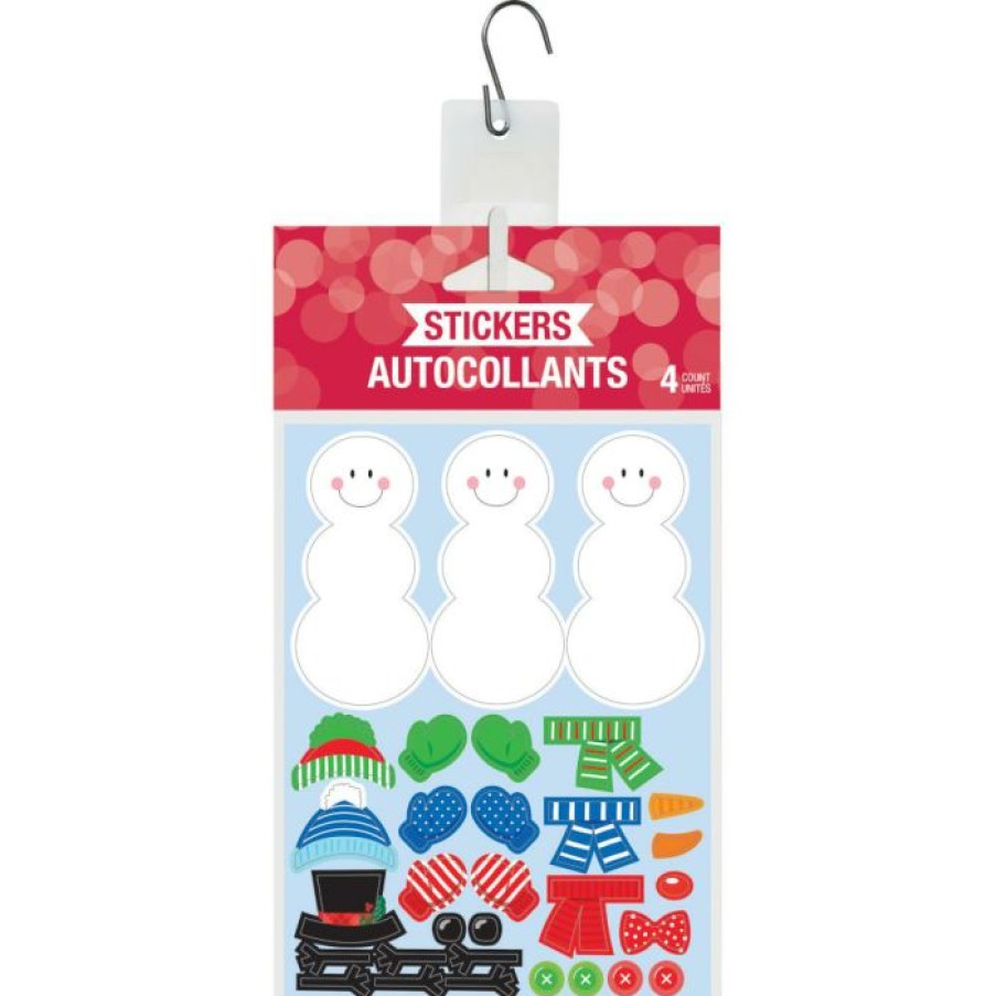 Holidays * | Creative Converting Build A Snowman Stickers, 4 Ct