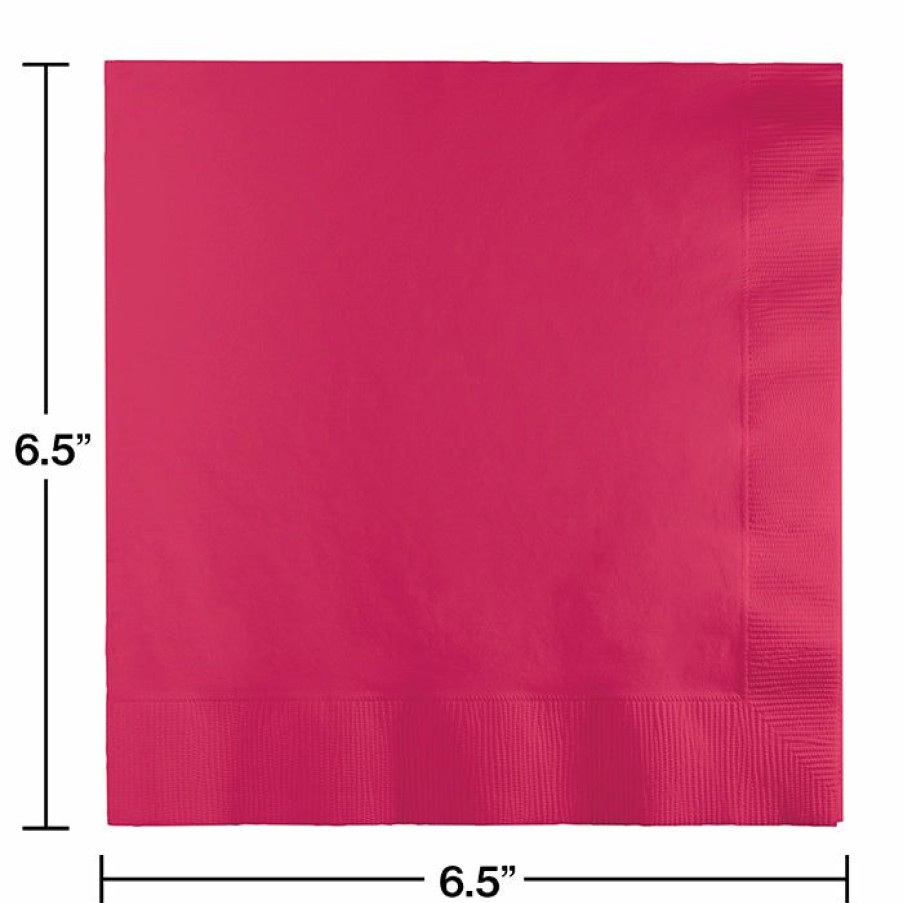 Solid Color Tableware * | Creative Converting Hot Magenta Luncheon Napkin 2Ply, 50 Ct