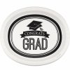 Graduation Party Supplies * | Creative Converting Graduation School Spirit White Oval Platters, 10 X 12 , 8 Ct