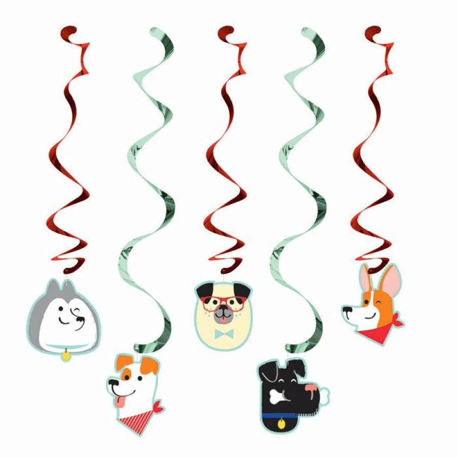 Birthdays * | Creative Converting Kids Birthday Party Themes Dog Party Dizzy Danglers, 5 Ct