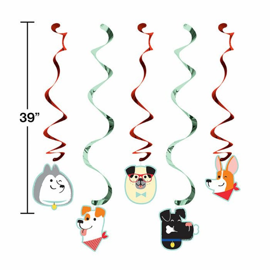 Birthdays * | Creative Converting Kids Birthday Party Themes Dog Party Dizzy Danglers, 5 Ct