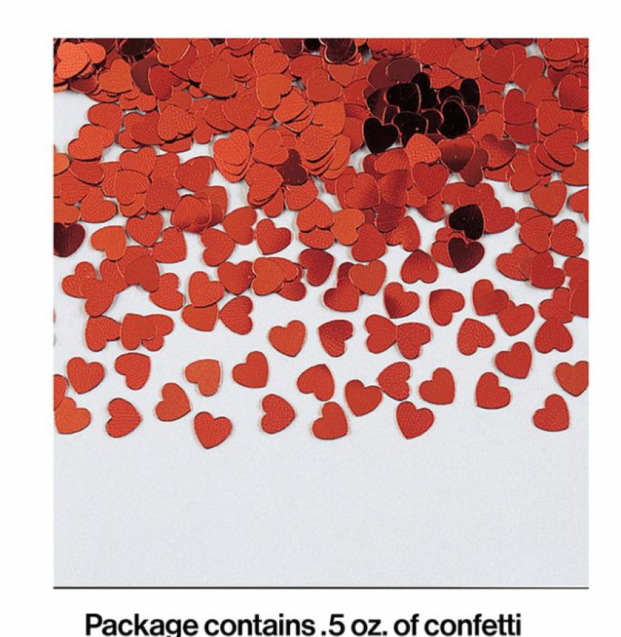 Holidays * | Creative Converting Valentine'S Day Party Decorations Red Heart Confetti, 0.5 Oz