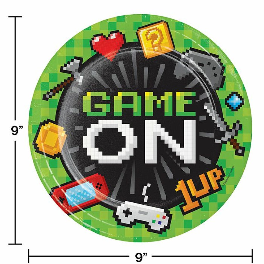 Birthdays * | Creative Converting Video Game Party Paper Plates, 8 Ct