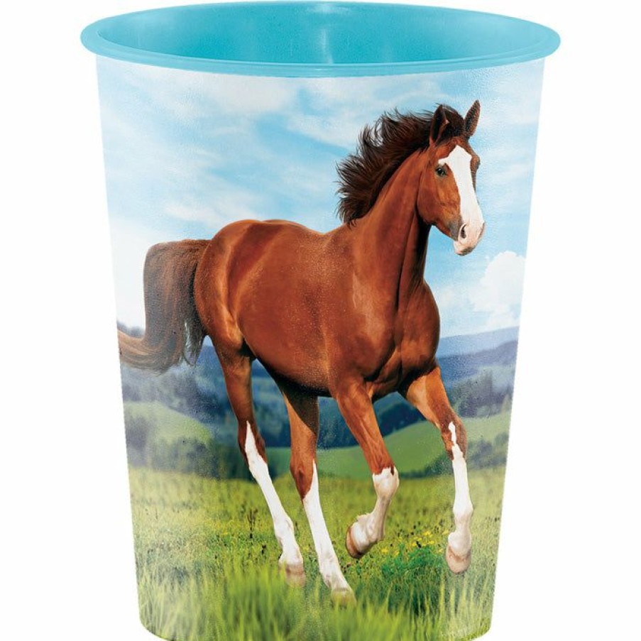 Birthdays * | Creative Converting Horse And Pony Plastic Keepsake Cup 16 Oz.