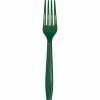 Solid Color Tableware * | Creative Converting Hunter Green Plastic Forks, 24 Ct Solid Color Tableware