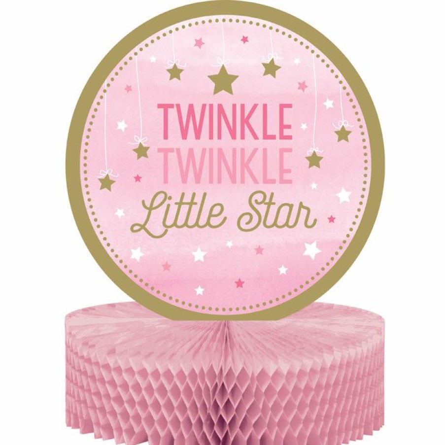 Birthdays * | Creative Converting One Little Star Girl Centerpiece 1St Birthday Party Themes