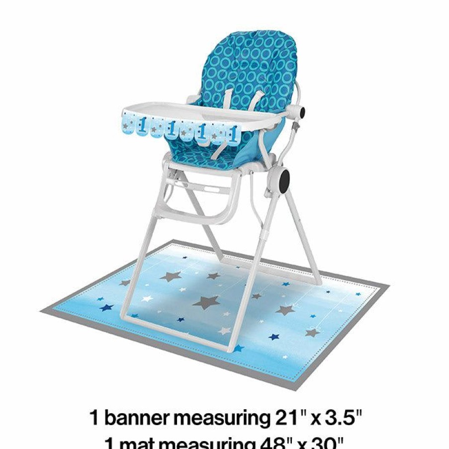 Birthdays * | Creative Converting One Little Star Boy High Chair Kit