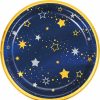 Themed Tableware * | Creative Converting Starry Night Dinner Plate, Stars, Foil 8Ct Themed Tableware