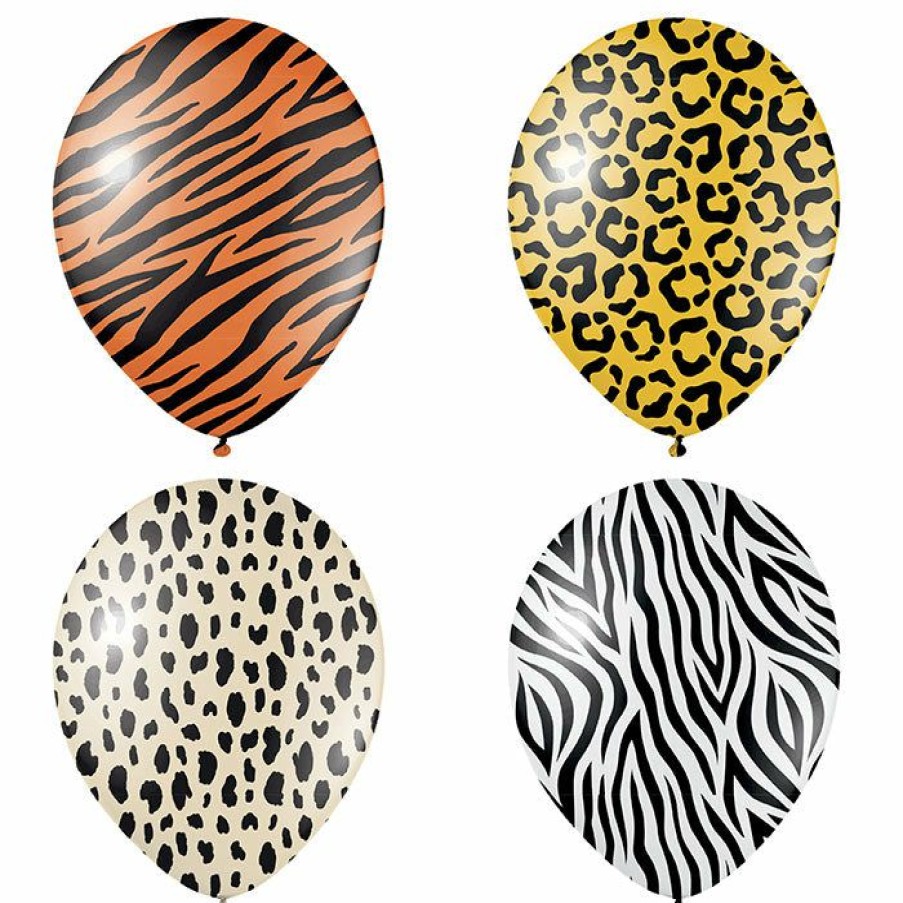 Birthdays * | Creative Converting Party Animals Latex Balloons, Animal Prints 15Ct Kids Birthday Party Themes