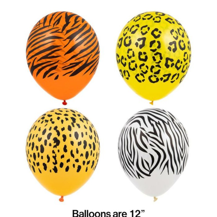 Birthdays * | Creative Converting Party Animals Latex Balloons, Animal Prints 15Ct Kids Birthday Party Themes