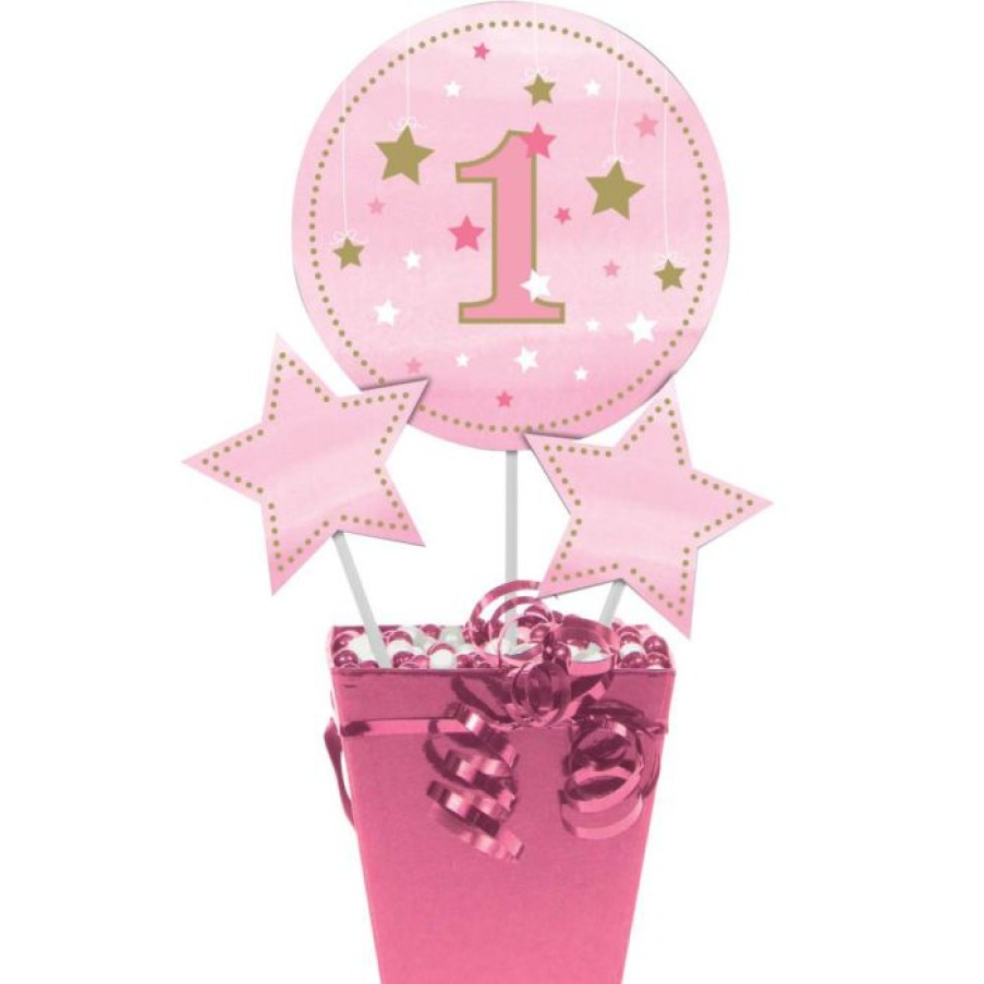 Birthdays * | Creative Converting One Little Star Girl Centerpiece Sticks (18/Case)