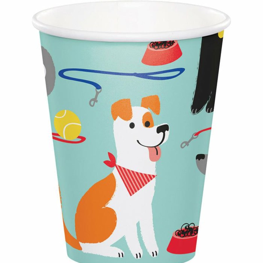 Birthdays * | Creative Converting Kids Birthday Party Themes Dog Party Hot/Cold Paper Cups 9 Oz., 8 Ct