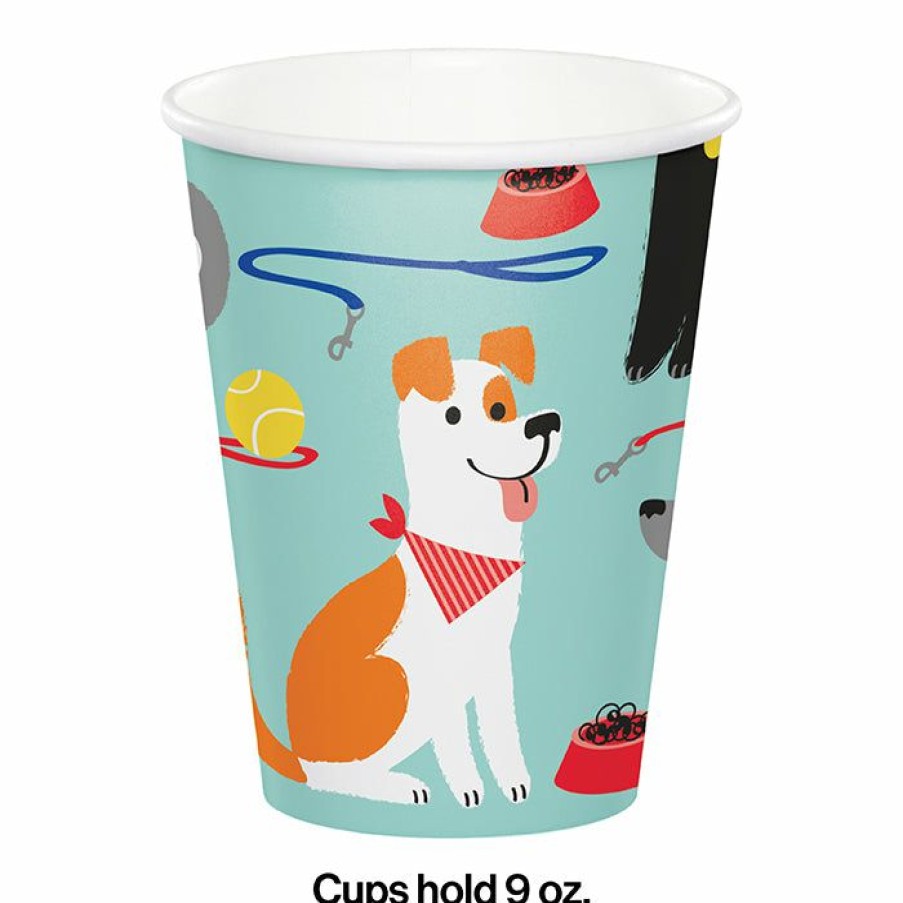 Birthdays * | Creative Converting Kids Birthday Party Themes Dog Party Hot/Cold Paper Cups 9 Oz., 8 Ct