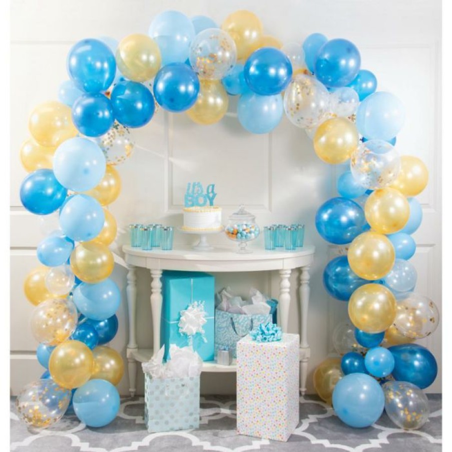 Baby Showers * | Creative Converting Blue And Gold Balloon Garland Kit (112/Pkg)