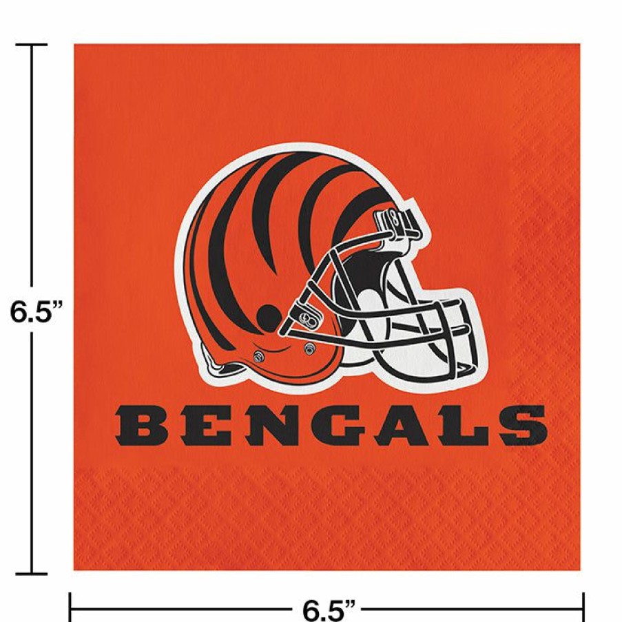 Sports * | Creative Converting Nfl And Football Party Supplies Cincinnati Bengals Napkins, 16 Ct