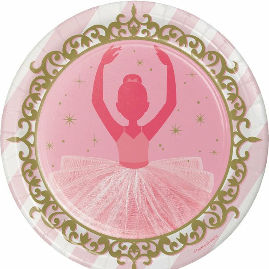 Birthdays * | Creative Converting Kids Birthday Party Themes Ballet Paper Plates, 8 Ct